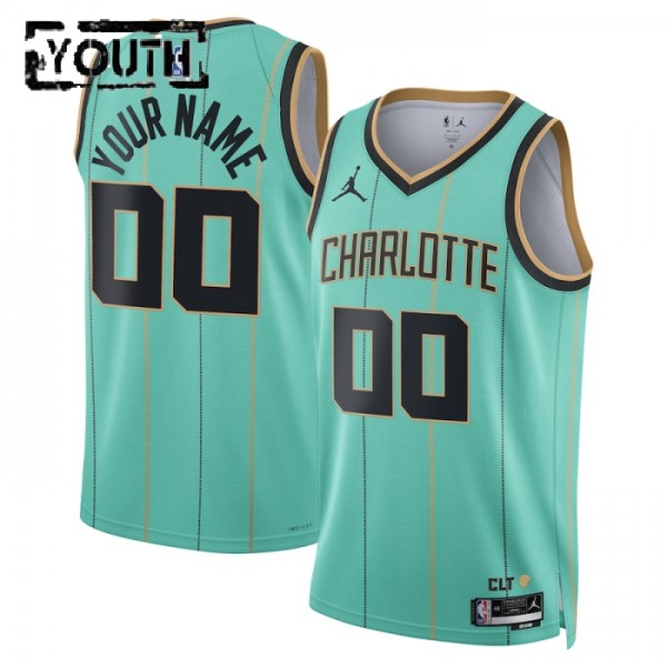 Charlotte Hornets Trikot Benutzerdefinierte Jordan 2024-25 City Edition Teal Swingman - Kinder Charlotte Hornets Trikot Benutzerdefinierte Jordan 2024-25 City Edition Teal Swingman - Kinder
